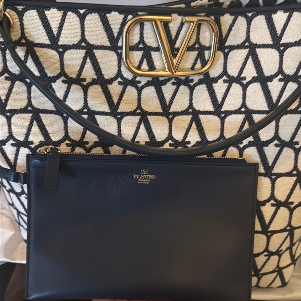 Valentino Blue and White Women's Bag